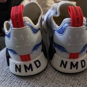 Adidas Kids NMD Blue and White Shoes